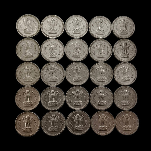 Rs 1 Dabbu Coin 1962 Set of 25 Wheat Ear Design Rare Collectible - Collection Bazzar