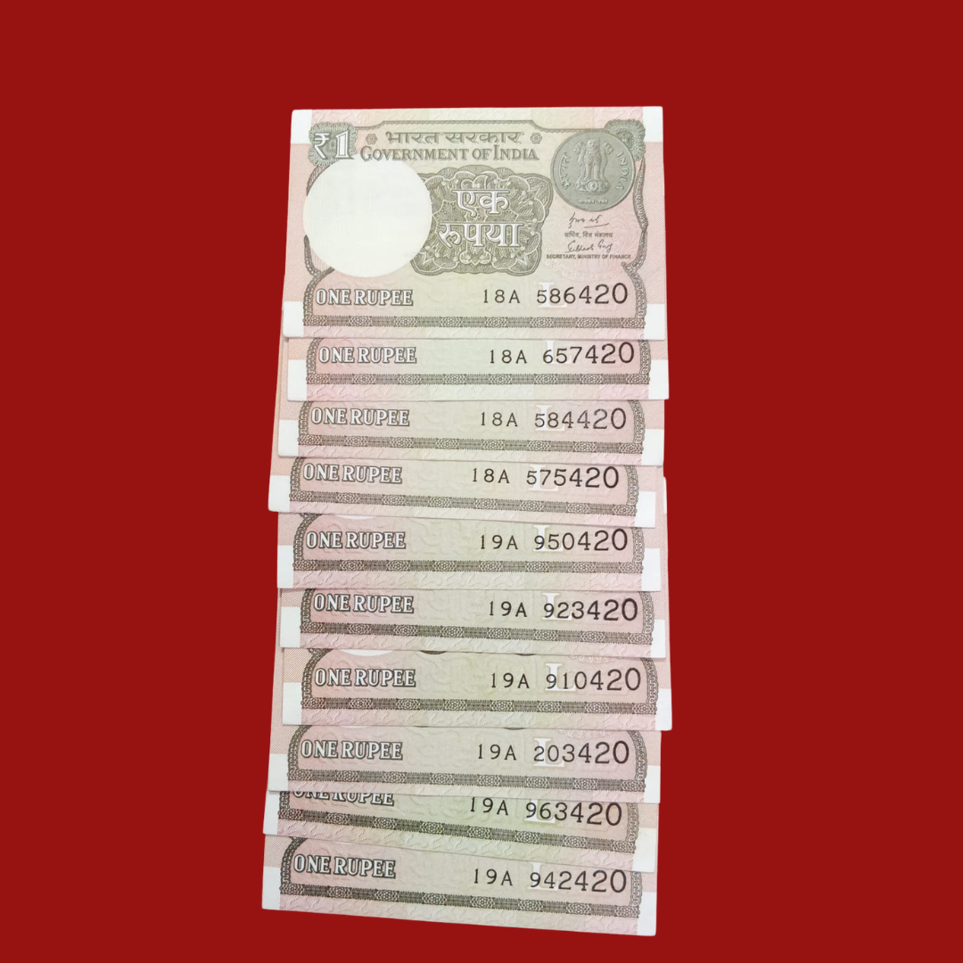 Rs 1 Ending 420 Fancy 10 Notes Lot Collectible - Collection Bazzar
