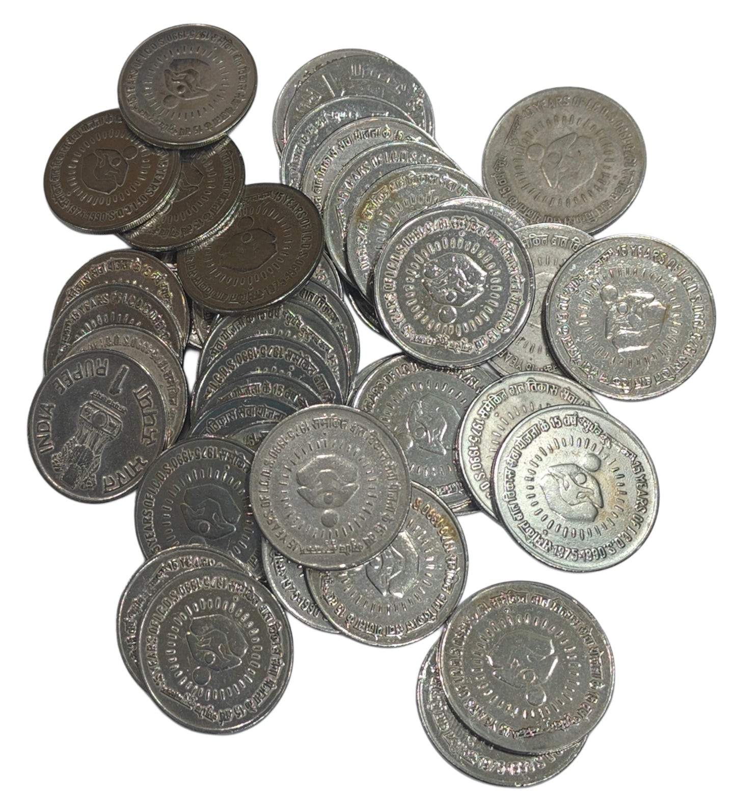Rs 1 Coin History Coin | Rare Indian Collectible Coins (10 Pcs Pack) - Collection Bazzar