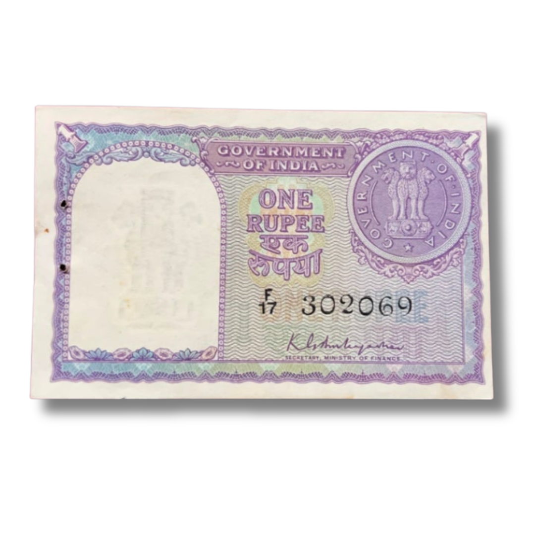 Rs 1 Note 1951 Old Extremely Rare Collectible Indian Currency - Collection Bazzar