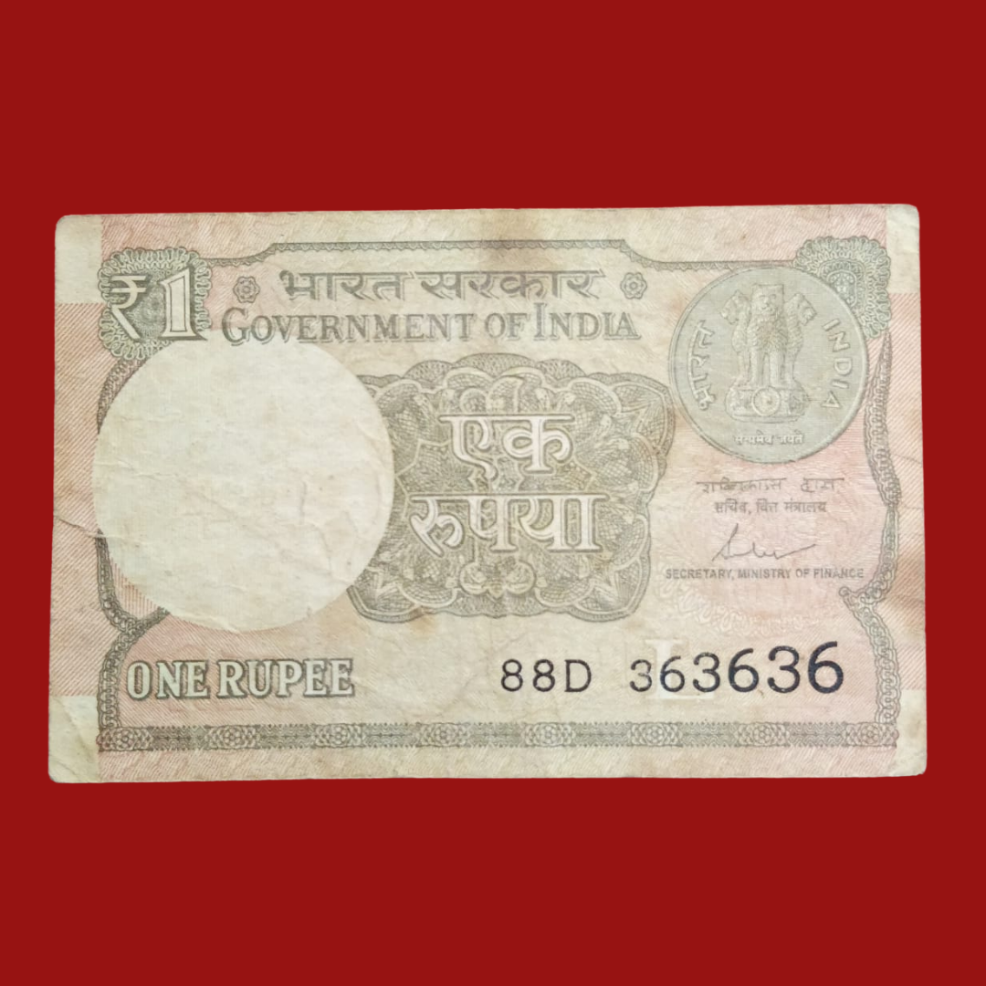 Rs 1 Note 363636 Tripling Number Rare Collectible - Collection Bazzar