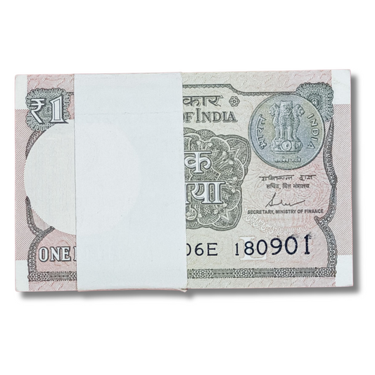 Rs 1 Note Birthday serial packet 180901 September 18 unc condition - Collection Bazzar