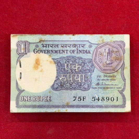 Rs 1 Note Packet Serial 548901 | Governor S Venkatraman Rare Collectible - Collection Bazzar