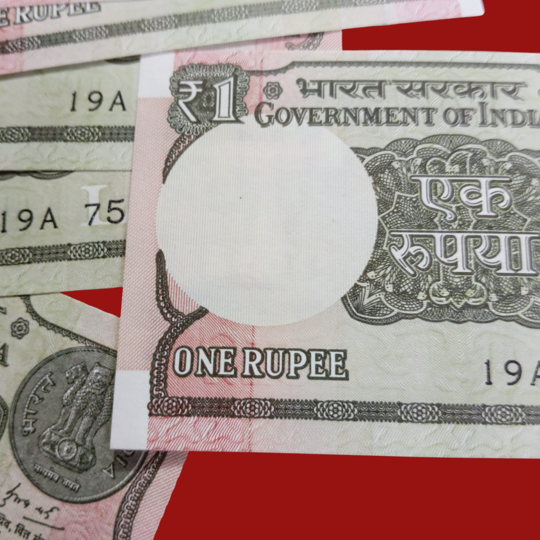 Rs 1 Note Printing Error Each Note Price Unc Condition - Collection Bazzar