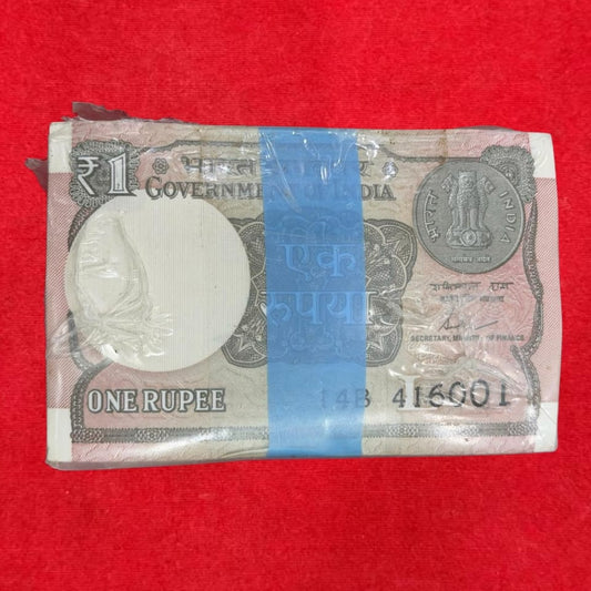 Rs 1 Note RIM Packet Serial 416001 Fresh Bundle Rare Gifting Item - Collection Bazzar
