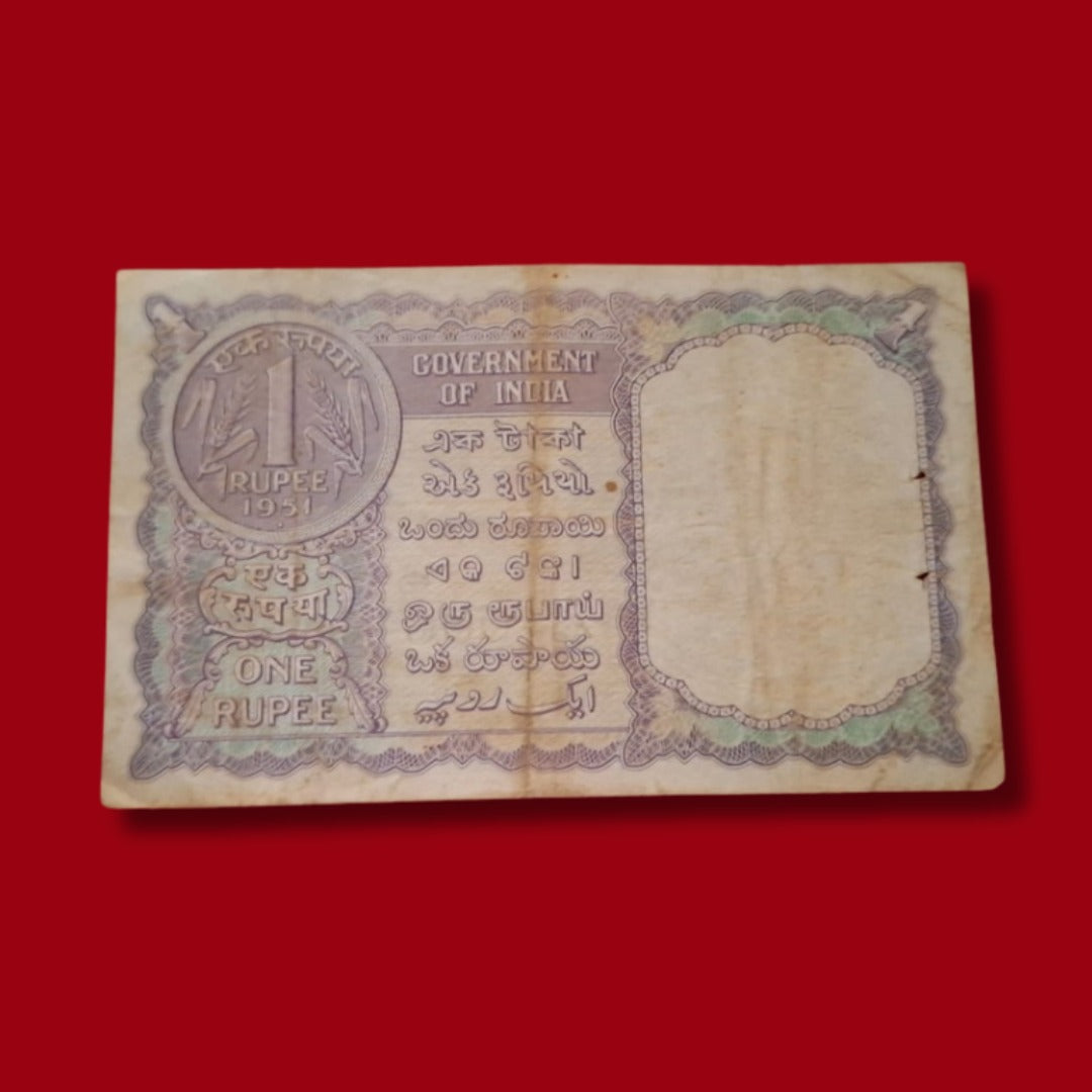Rs 1 Note Year 1951 Finance Secretary H M Patel Collectible - Collection Bazzar