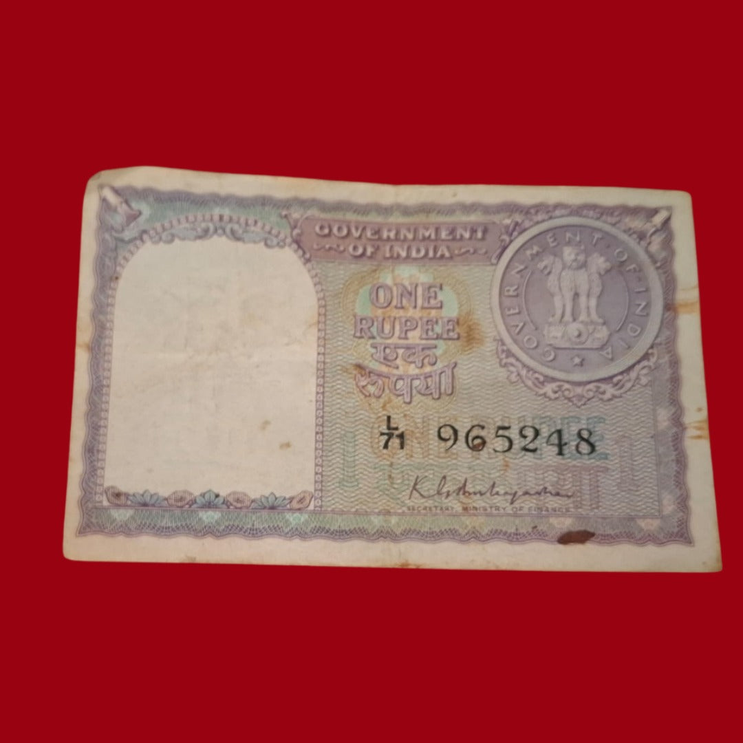 Rs 1 Note Year 1951 Finance Secretary K G Ambagaonkar Collectible - Collection Bazzar