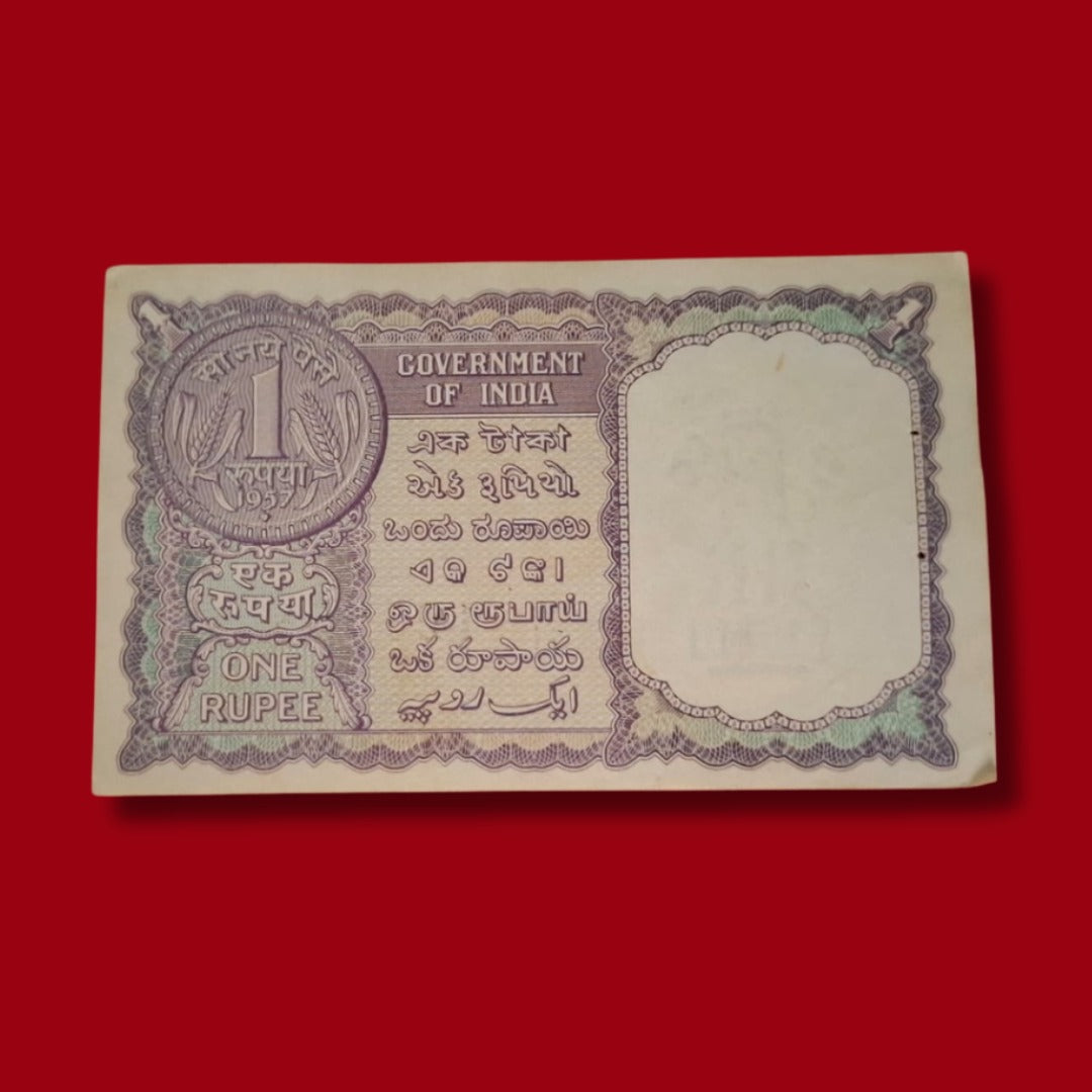Rs 1 Note Year 1957 Finance Secretary H M Patel Collectible - Collection Bazzar