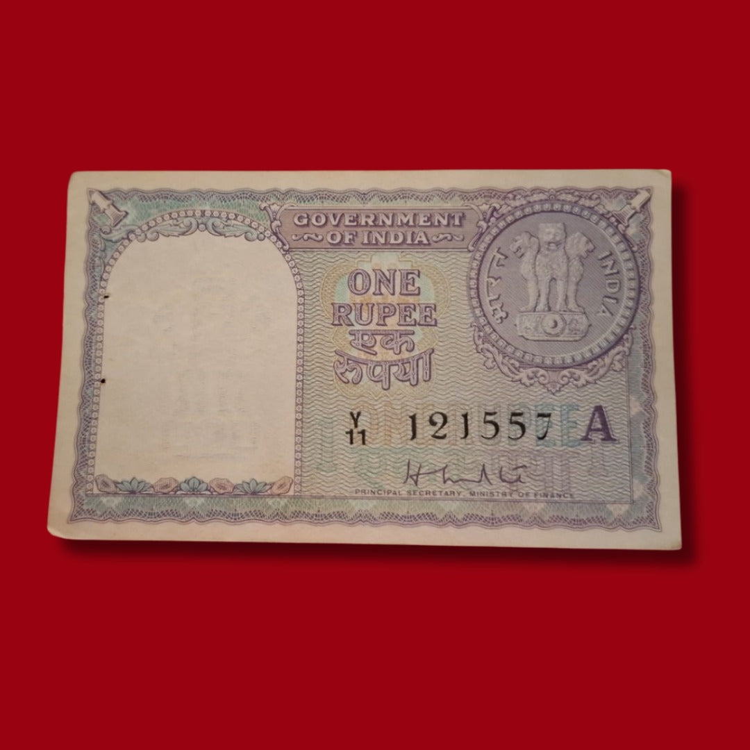 Rs 1 Note Year 1957 Finance Secretary H M Patel Collectible - Collection Bazzar