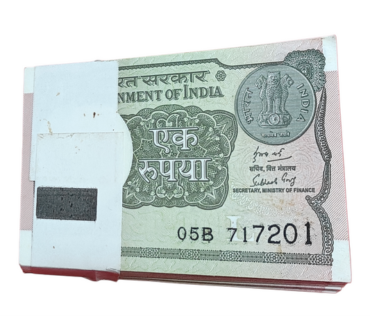 Rs 1 Note bank serial 100 pis 717273 number include note - Collection Bazzar