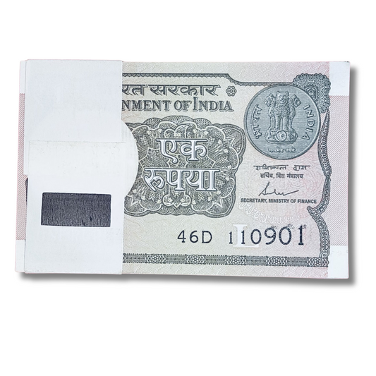 Rs 1 Note serial birthday packet 110901 September 11 unc condition - Collection Bazzar
