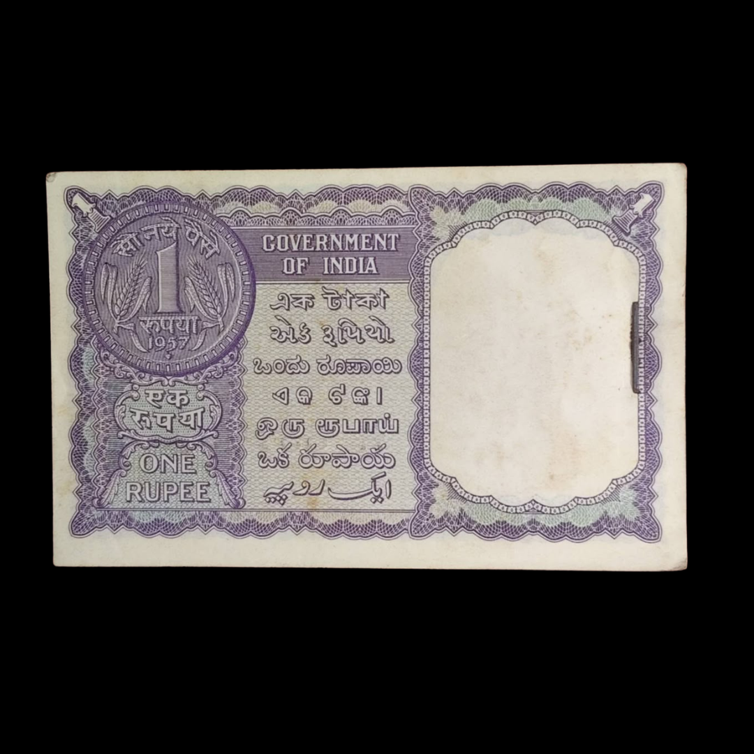Rs 1 Old Big Coin Issue 1957  Packet 831101 Governor LK Jha Rare. 108 143 138 miror nunmer - Collection Bazzar