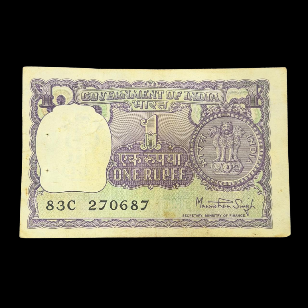 Rs 1 Old Note 270687 Type 786 Holy Bismillah Number Rare Item 27 june 1987 birthday - Collection Bazzar