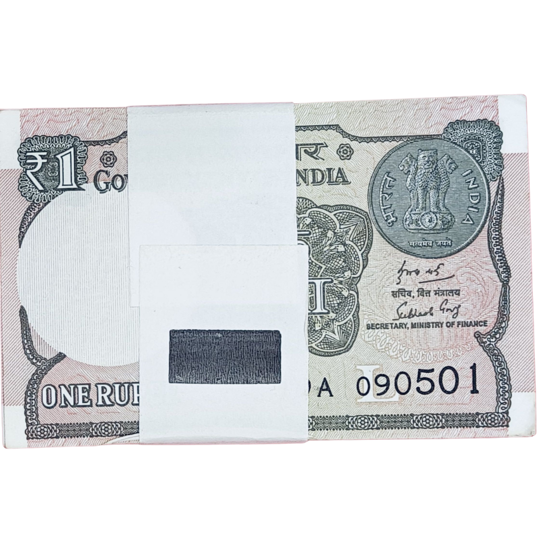 Rs 1 Note birthday serial packet 090501 may 9 unc condition - Collection Bazzar