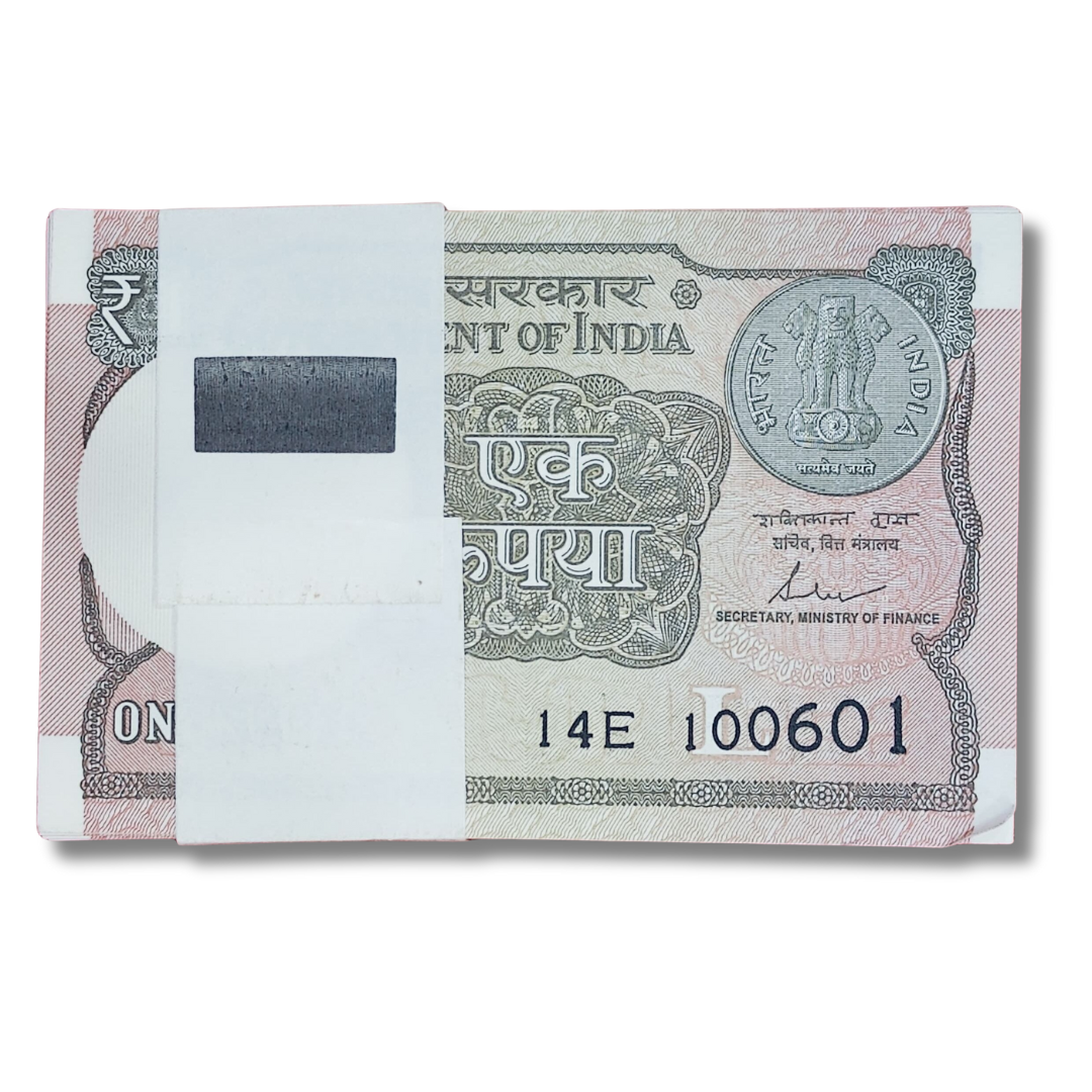 Rs 1 Note Birthday Serial packet 100601 June 10 unc condition - Collection Bazzar