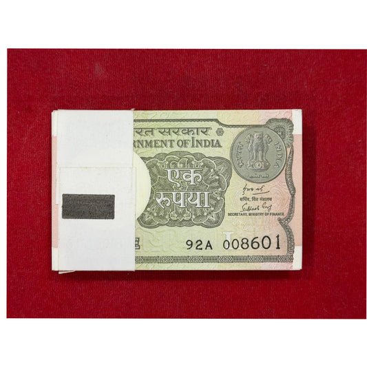 Re 1 Serial Packet 008601 008686.008700 100 Notes Bundle - Collection Bazzar