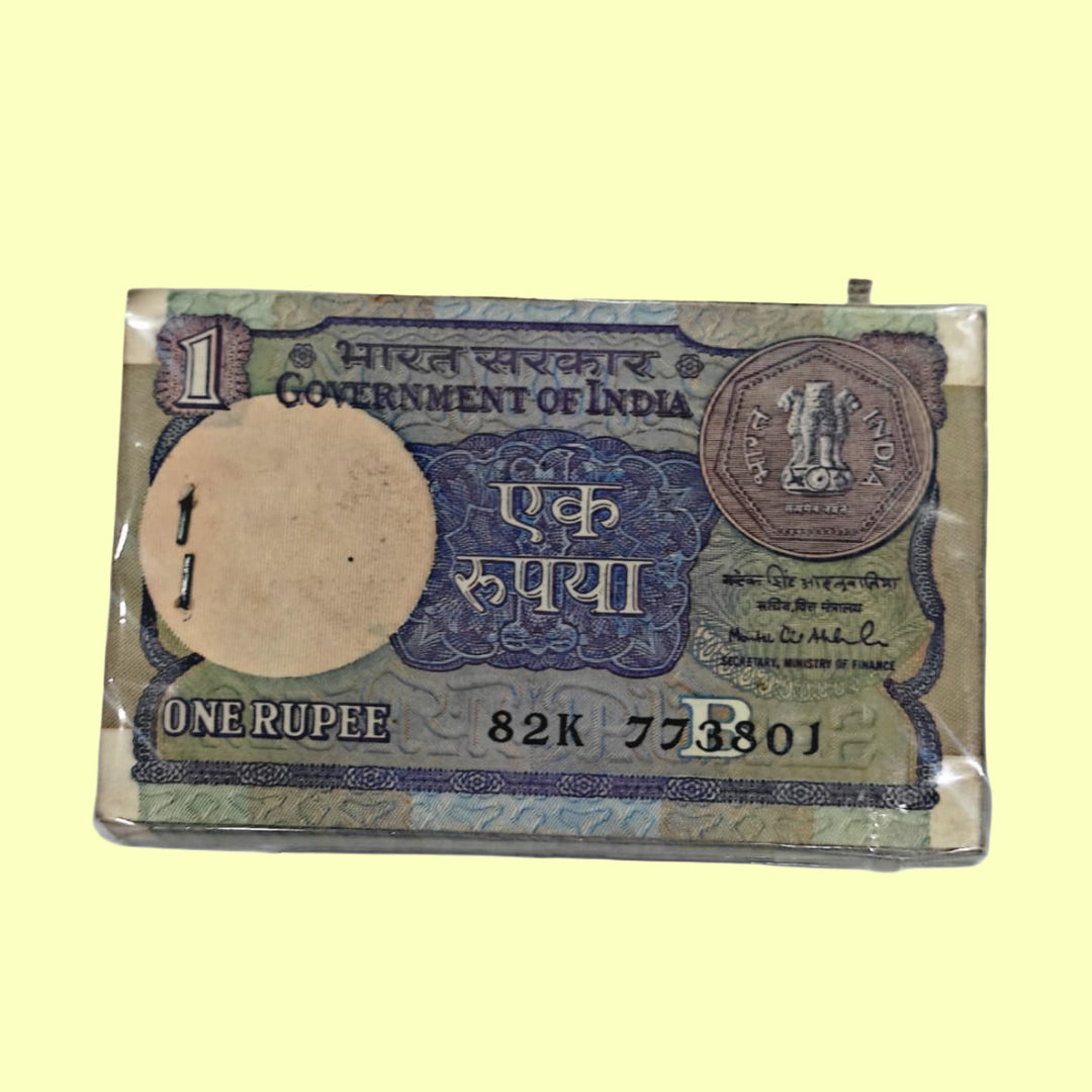 Rs 1 Note Packet Serial 773801 Serial number Shifted | Governor Montek Singh Ahluwalia Rare Collectible - Collection Bazzar