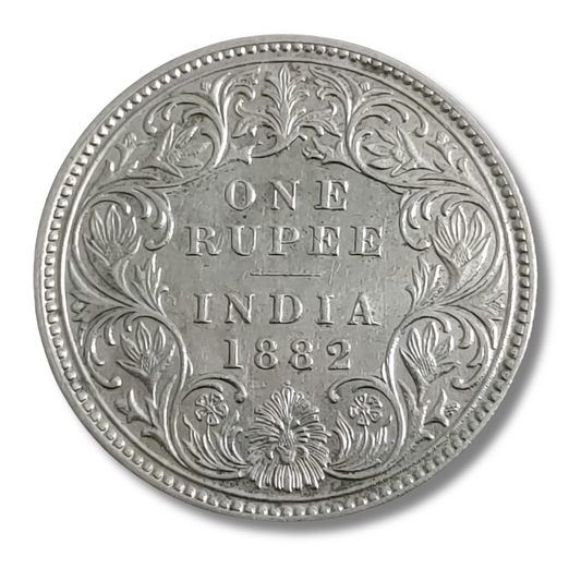 Rs 1 Coin One Rupee 1882 Queen Victoria Empress Good Condition As Per Image - Collection Bazzar