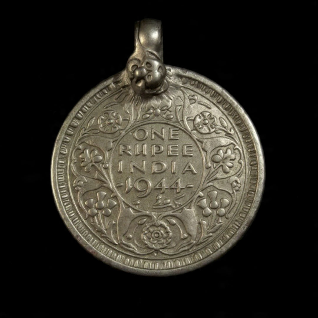 Rs 1 Silver Coin 1944 British India - George VI King Emperor - Collection Bazzar