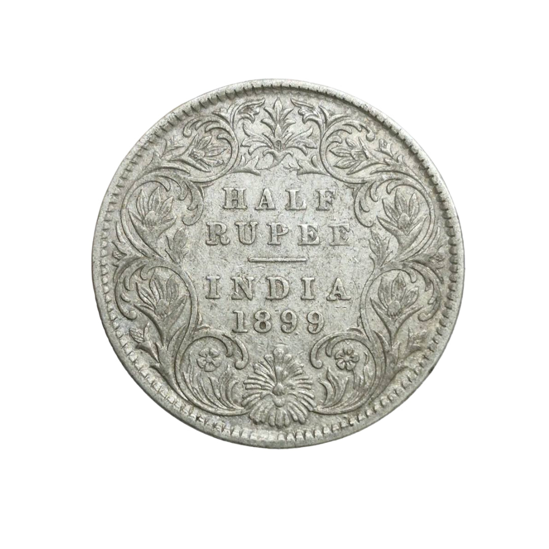 1899  Half Rupee Silver Coin| Victoria Empress Rare Collectible item - Collection Bazzar