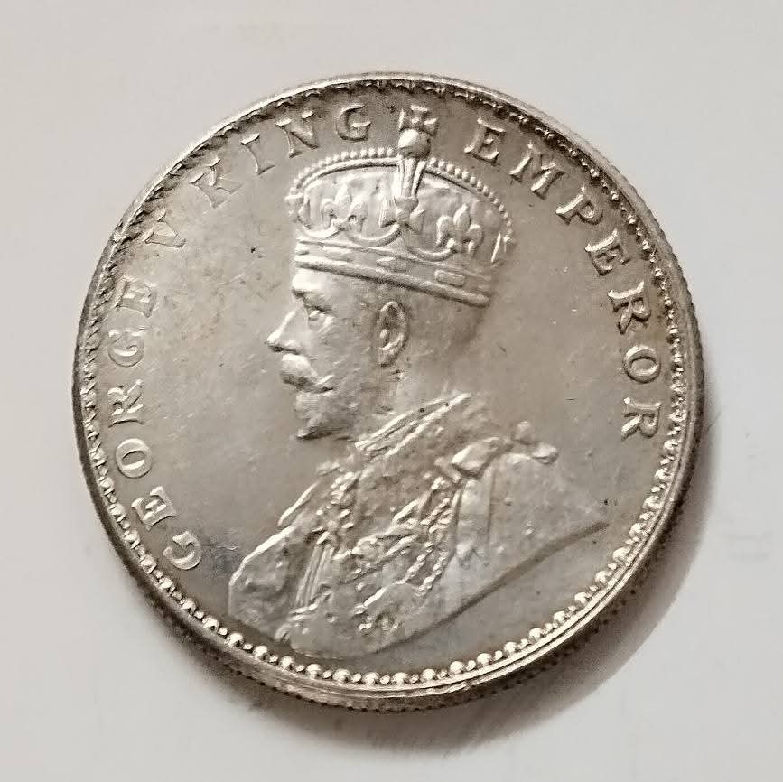 Rs 1 Coin One Rupee 1919 George V King Emperor Good Condition - Collection Bazzar