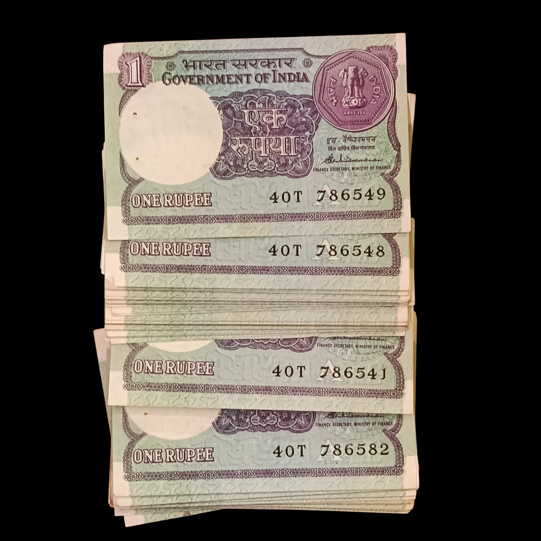 Rs 1 Small Coin Notes 10 PCS Lot Starting 786 Rare Item - Collection Bazzar