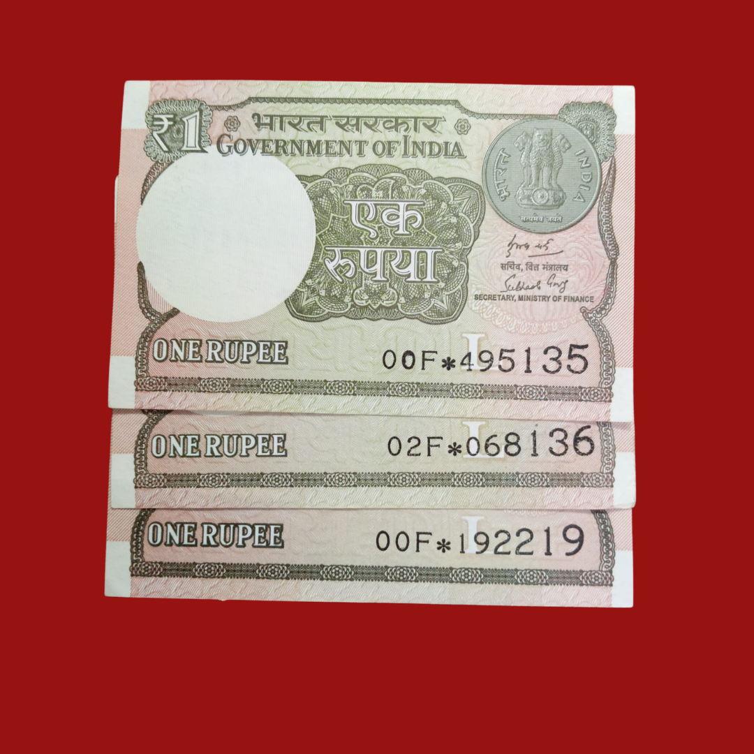 Rs 1 Star Note 3 Piece Set Year 2017-18-19 Different Year Unc Condition - Collection Bazzar