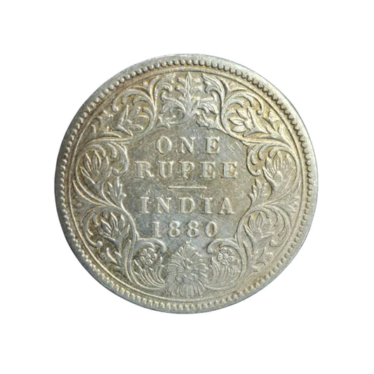 1880 One rupee Coin Silver Coin | Victoria Empress - Collection Bazzar