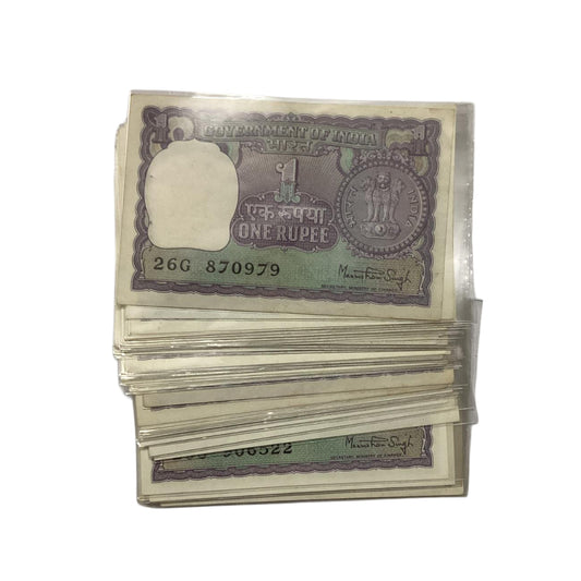 Rs 1  big coin 10 notes given for 500 finance secretary manmohan singh collectible - Collection Bazzar