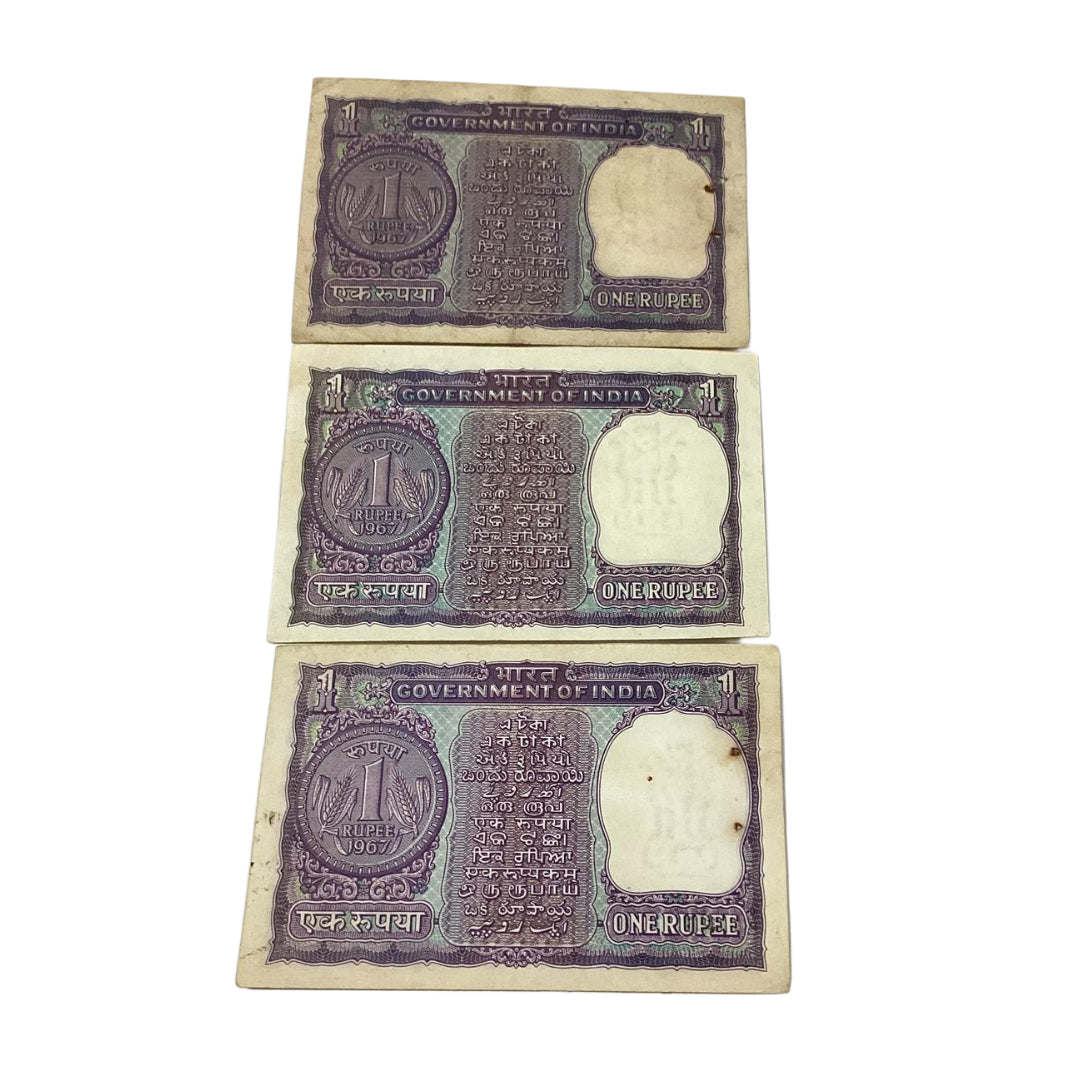 Rs 1 big coin 3 notes  finance secretary s jaganathan rare collectible - Collection Bazzar