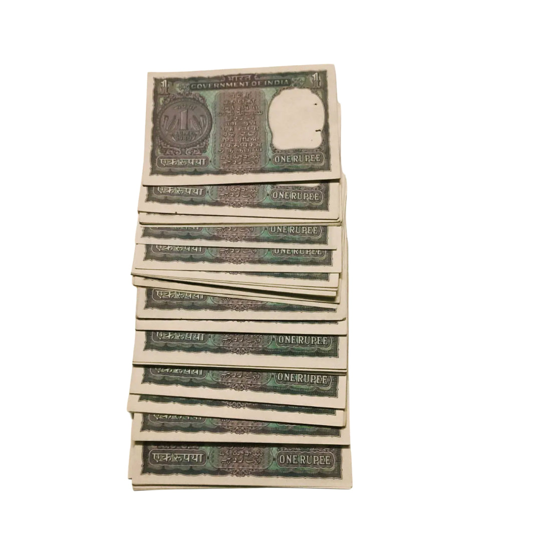 Rs 1 big coin lot 10 notes given for 500 finance secretary r n malhotra rare collectible - Collection Bazzar