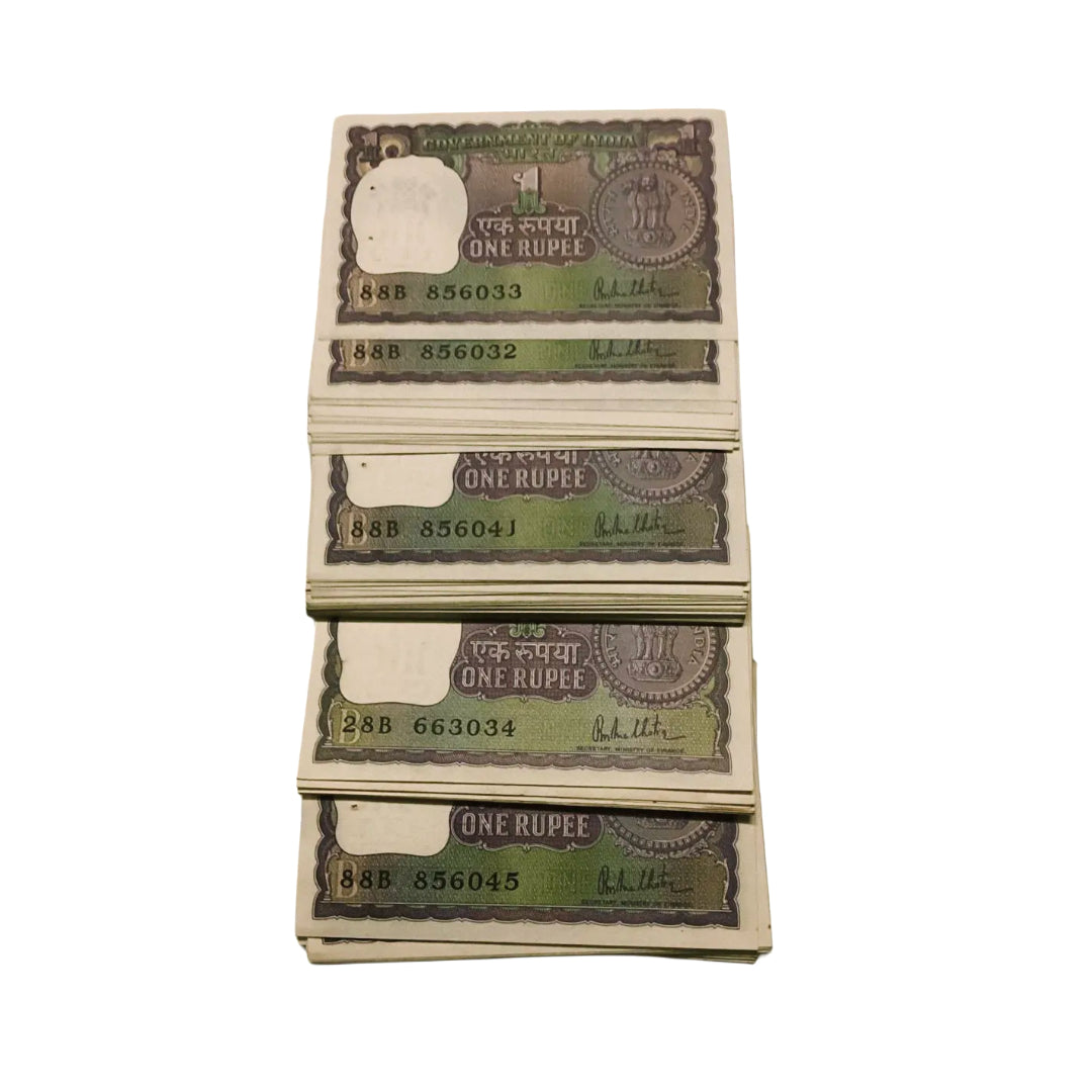 Rs 1 big coin lot 10 notes given for 500 finance secretary r n malhotra rare collectible - Collection Bazzar