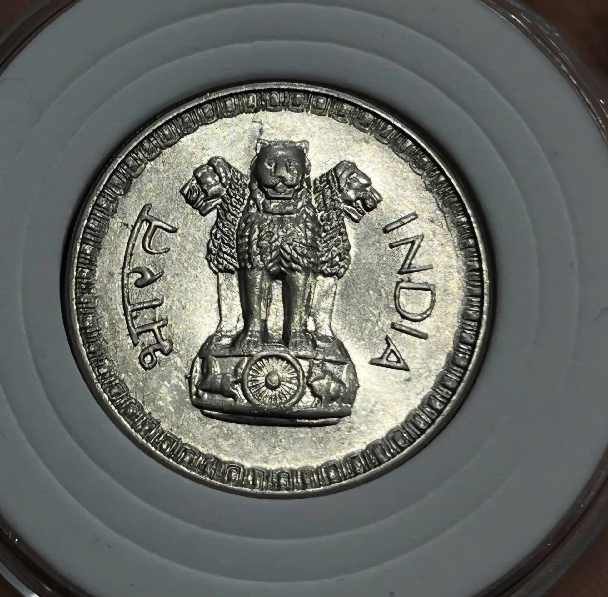 Rs 1 big dabbu coin wheat grow 1962 rare collectible - Collection Bazzar