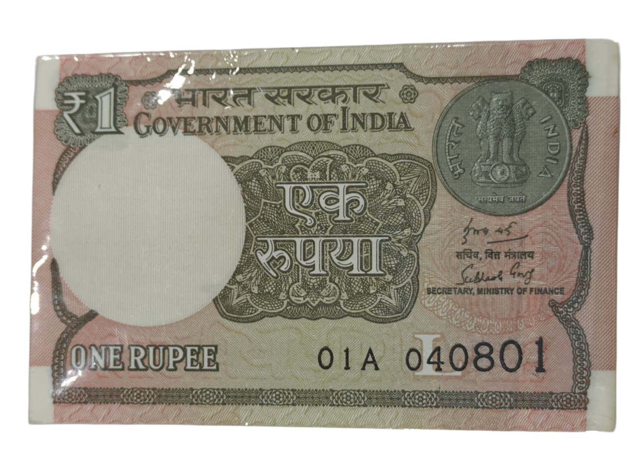 Rs 1 note birthday packet 040801 finance secretary subhash garg rare collectible - Collection Bazzar