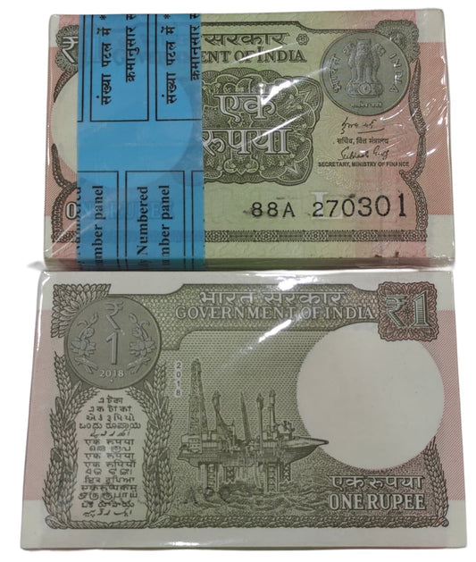 Rs 1 note birthday packet 270301 finance secretary subash garg rare collectible - Collection Bazzar