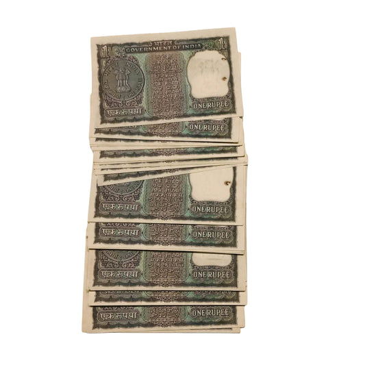 Rs 1 gandhi issue starting 496 each note 300 gov I G patel rare collectible - Collection Bazzar