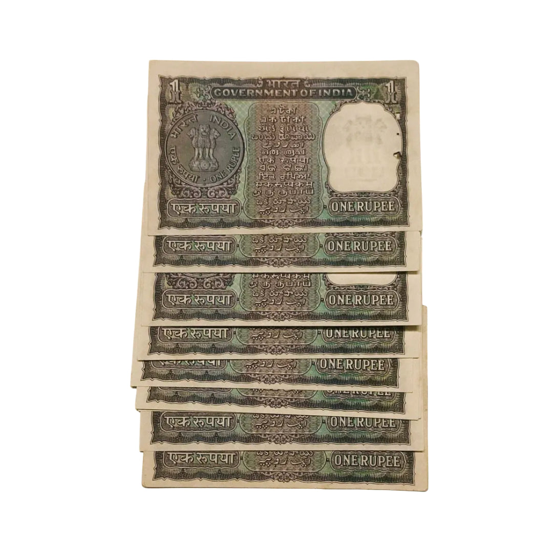 Rs 1 gandhi issue starting 496 lot each note 300 governor  I G patel rare collectible - Collection Bazzar