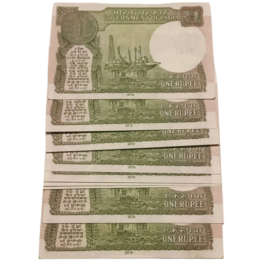 Rs 1 new fancy number set 777711 -777800 first prefix 00A 2015 YEAR hard to find rare - Collection Bazzar