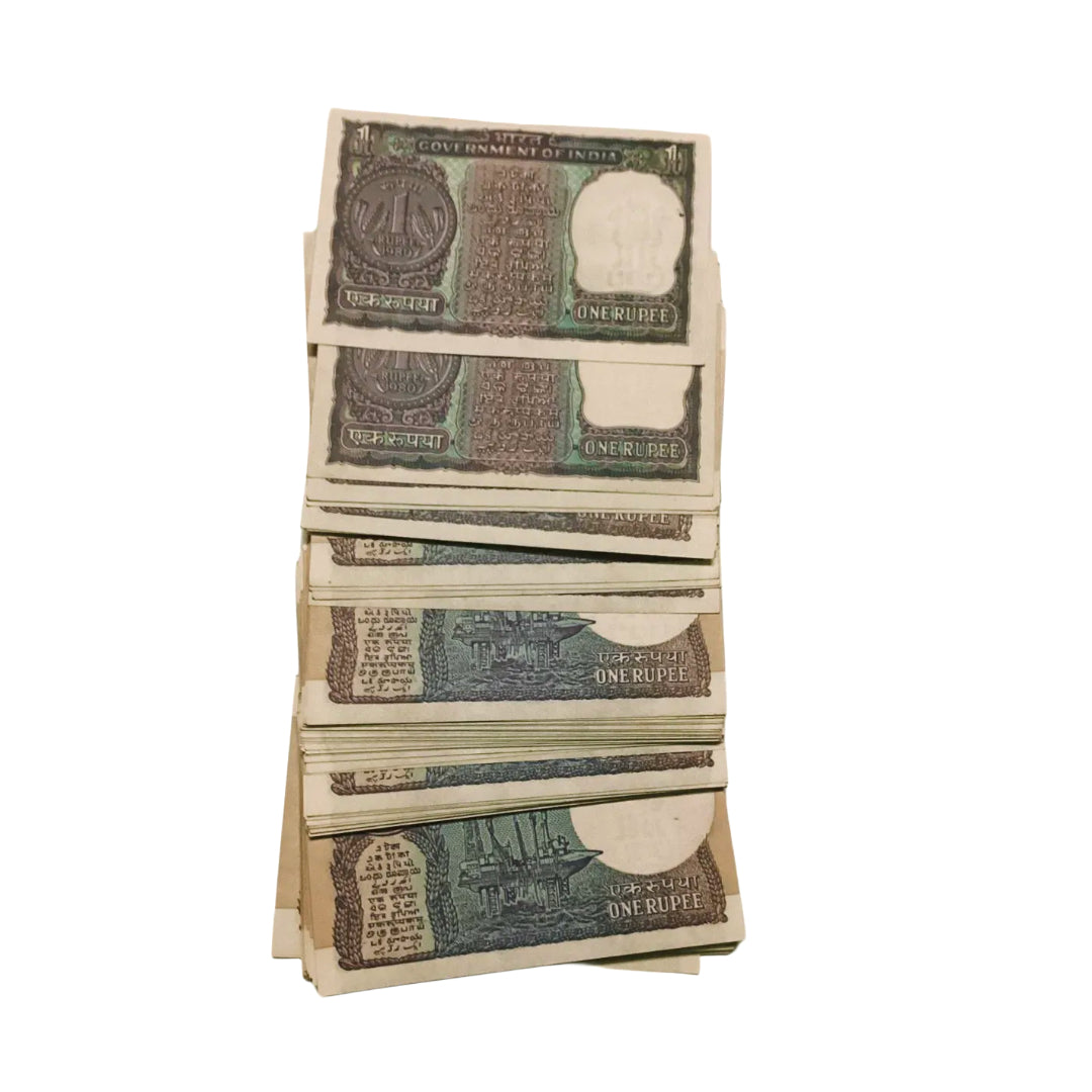 Rs 1 note 100 pieces mix governor rare collectible - Collection Bazzar
