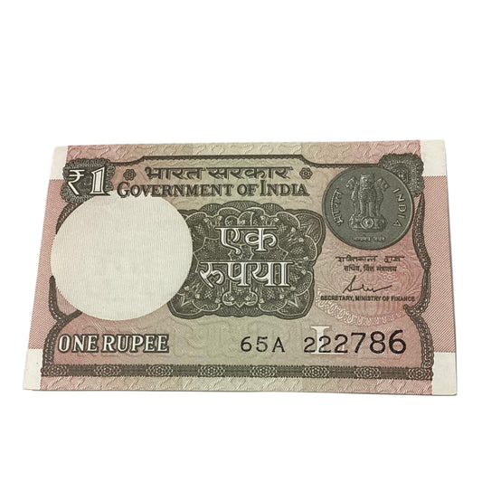 Rs 1 note 222786 ending 786  bismillah holy number governor shaktikant das rare collectible - Collection Bazzar