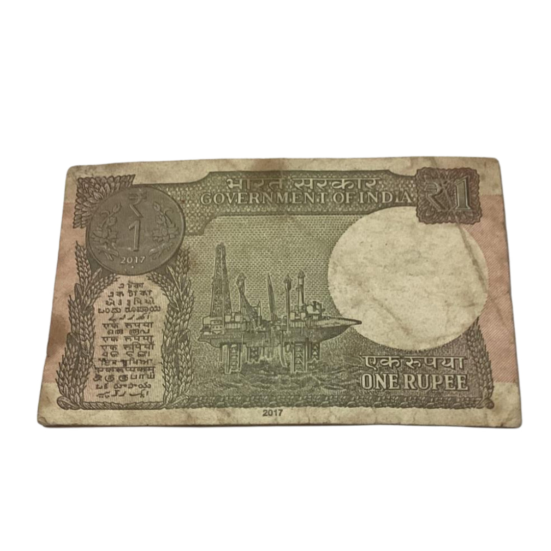 Rs 1 note 363636 tripling number finance secretary shaktikant das rare collectible - Collection Bazzar