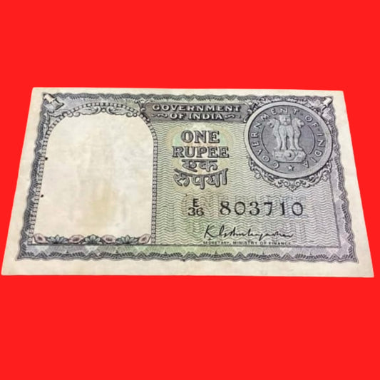 Rs 1 note 803710 year 1951 finance secretary K G ambagaonkar - Collection Bazzar