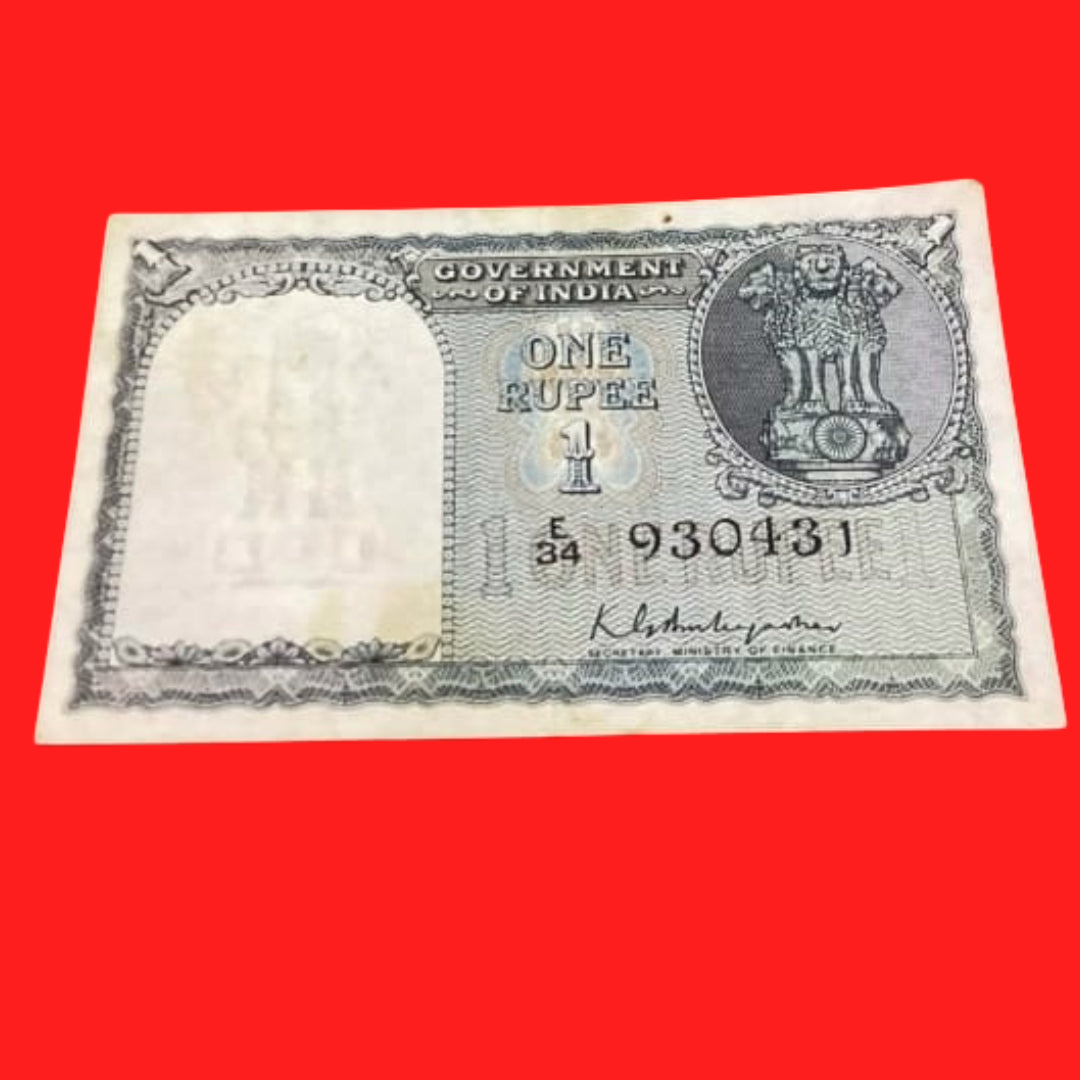 Rs 1 note 930431 (3rd issue) finance secretary K G ambagaonkar - Collection Bazzar