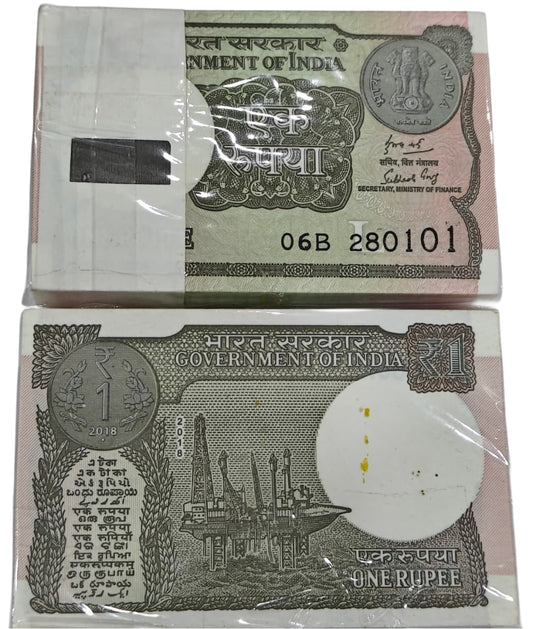 Rs 1 note birthday packet 280101 finance secretary subhash garg rare collectible - Collection Bazzar