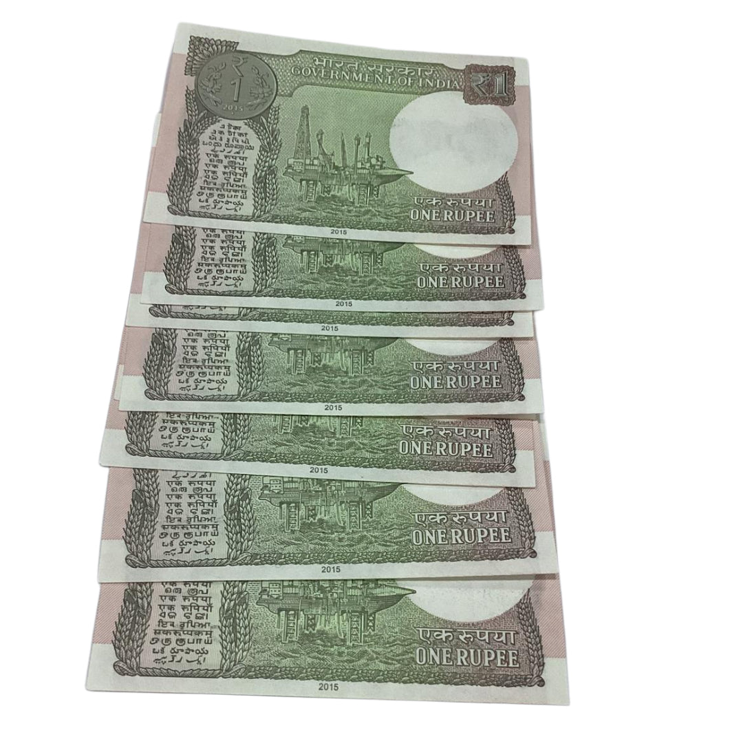Rs 1 note set 777771 -777779 missing all 777777 finance secretary maurya rare collectible - Collection Bazzar