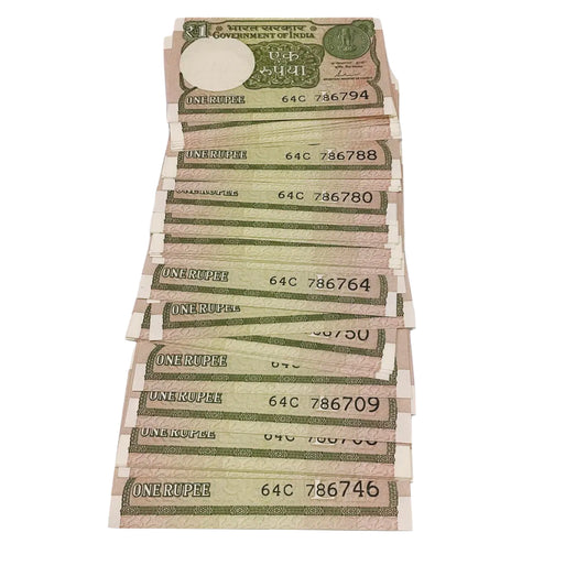 Rs 1 note starting 786 holy bismillah number each note 150 finance secretary shaktikant das rare collectible - Collection Bazzar