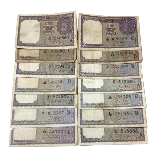 Rs 1 notes lot  governor l k jha rare collectable - Collection Bazzar