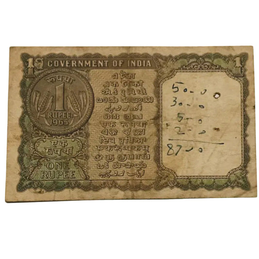 Rs 1 old Big coin S bhutialingum Sign Doubling no 850850 rare and collectible - Collection Bazzar