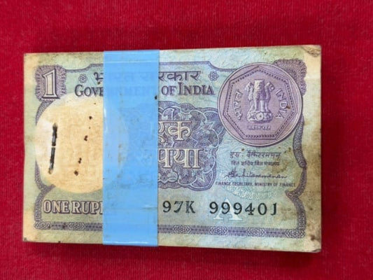 Rs 1 old serial packet with starting (999) 999401 (420)fancy number - Collection Bazzar