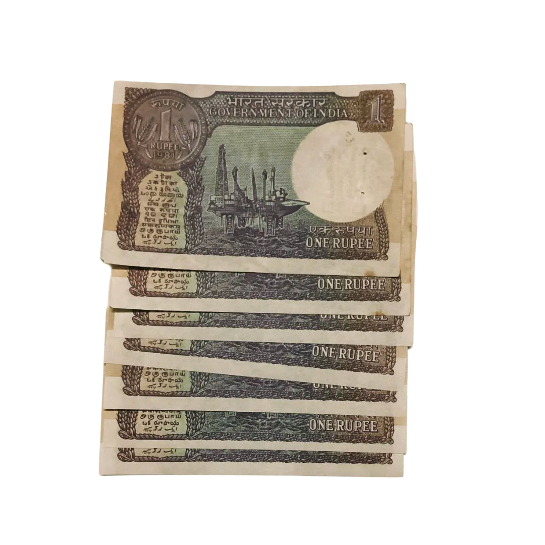 Rs 1 note prefix 43 L I love you three times 8  semi fancy rare gov m narshiman collectible - Collection Bazzar